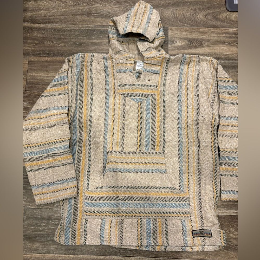 West Path Authentic Baja Hoodie Drug Rug Hoodie Size XXL Kangaroo Pocket NWOT